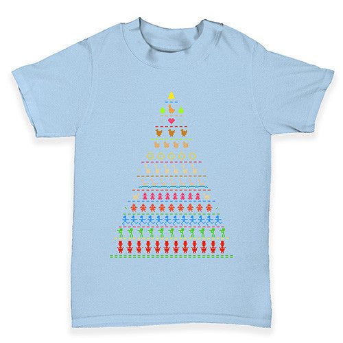 Pixel Christmas Tree Baby Toddler T-Shirt