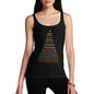 Womens Pixel Christmas Tree Tank Top