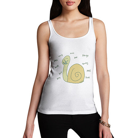 Womens Happy Snail Tank Top