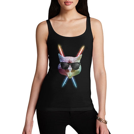 Womens Laser Cat Tank Top