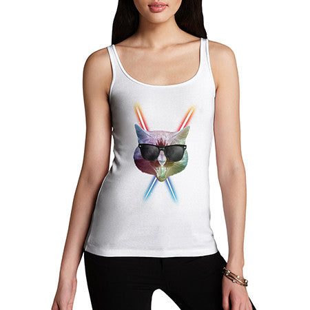 Womens Laser Cat Tank Top