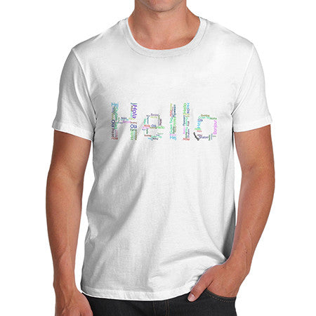 Mens Hello In Multiple Languages T-Shirt