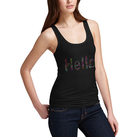 Womens Hello In Multiple Languages Tank Top