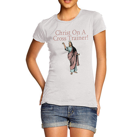 Womens Christ On A Cross Trainer T-Shirt