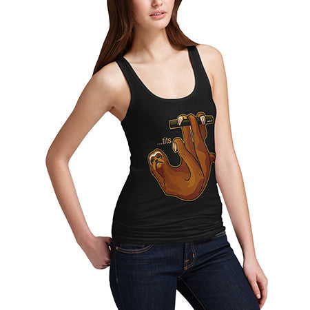 Womens Rude Sloth Tank Top