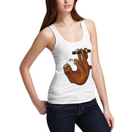 Womens Rude Sloth Tank Top