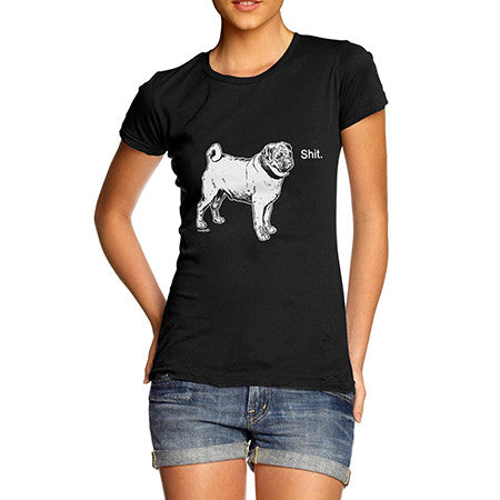 Womens Foul Mouth Pug T-Shirt