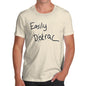 Twisted Envy Men's Easily Distracted Natural T-Shirt