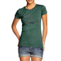 Twisted Envy Women's Easily Distracted Bottle Green T-Shirt