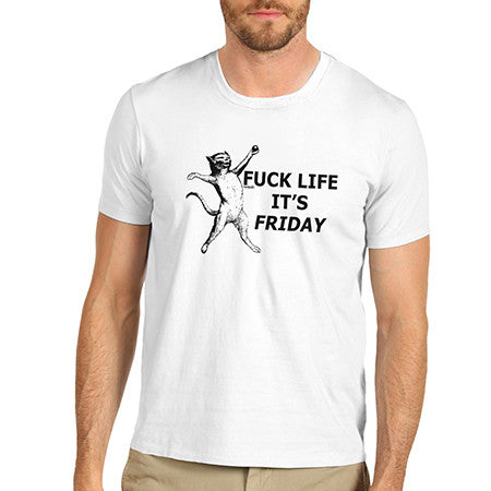 Mens Cat It's Friday T-Shirt