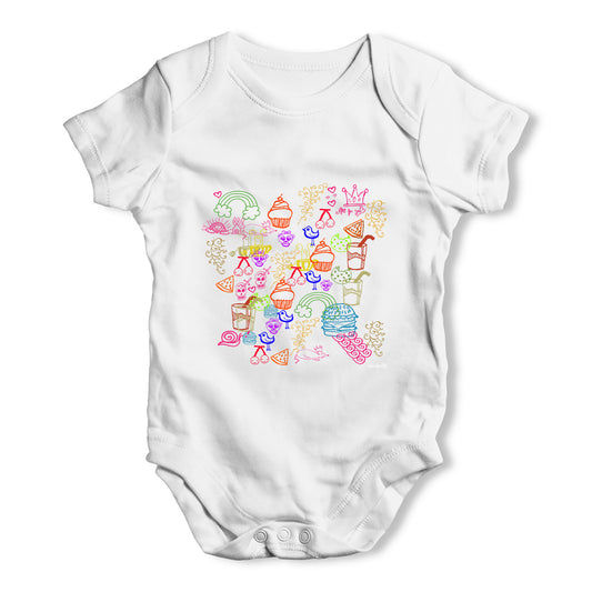 Doodle Stamps Baby Grow Bodysuit