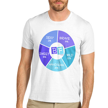 Mens Boyfriend Pie Chart T-Shirt