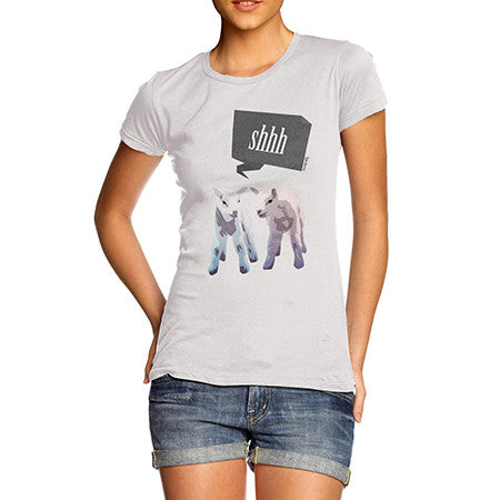 Womens Shhh Silent Lamb T-Shirt