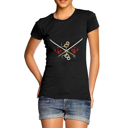 Womens Samurai Snake Katana T-Shirt