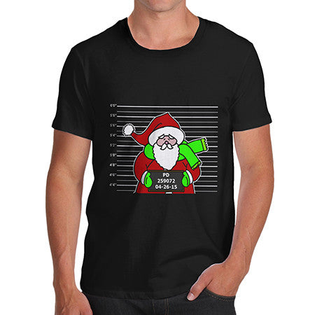 Mens Santa Mugshot T-Shirt