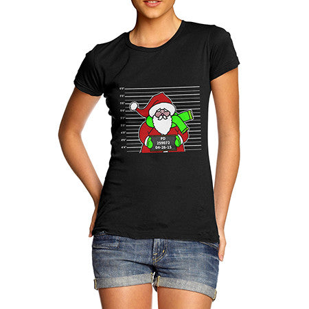 Womens Santa Mugshot T-Shirt