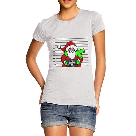 Womens Santa Mugshot T-Shirt