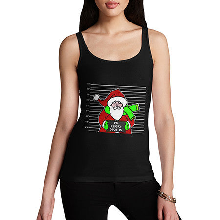 Womens Santa Mugshot Tank Top