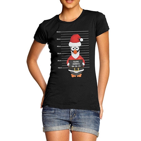 Womens Santa Guin Mugshot T-Shirt