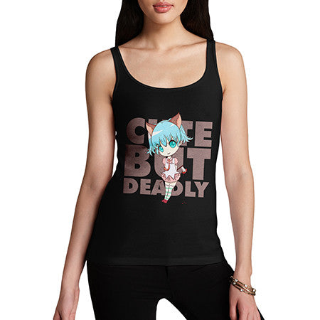 Womens Funny Cute But Deadly Tank Top