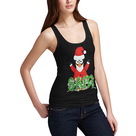 Womens Personalised Guin The Penguin Tank Top