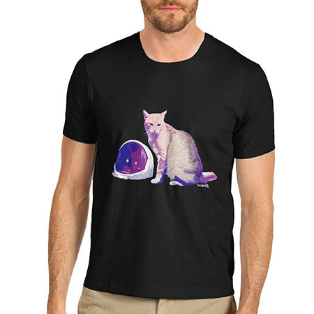 Mens Astronaut Cat T-Shirt