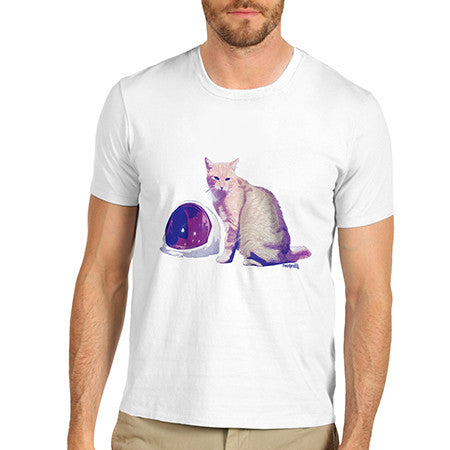 Mens Astronaut Cat T-Shirt