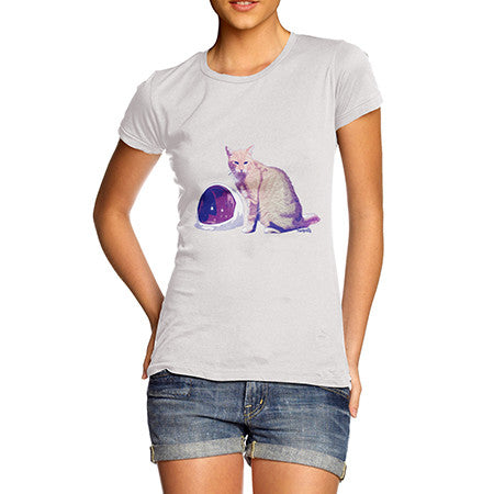 Womens Astronaut Cat T-Shirt