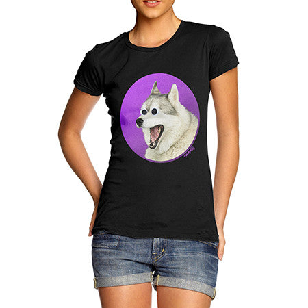 Womens Googly Eyes Dog T-Shirt