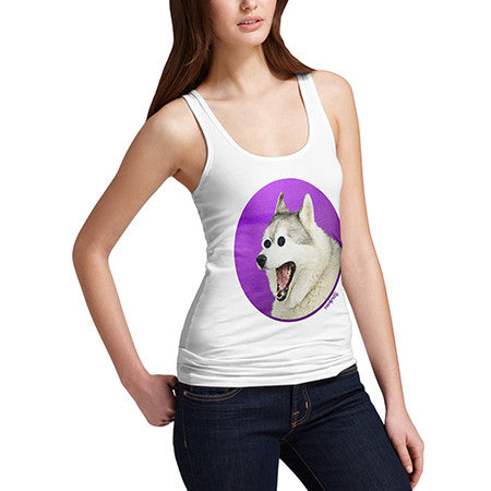 Womens Googly Eyes Dog Tank Top