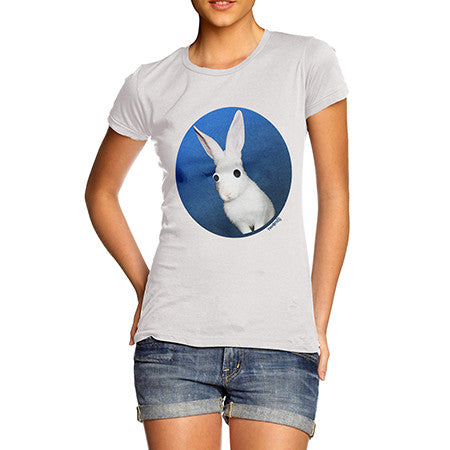 Womens Googly Eyes Bunny T-Shirt