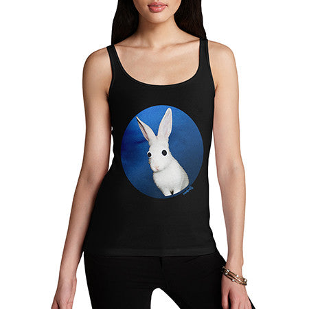 Womens Googly Eyes Bunny Tank Top