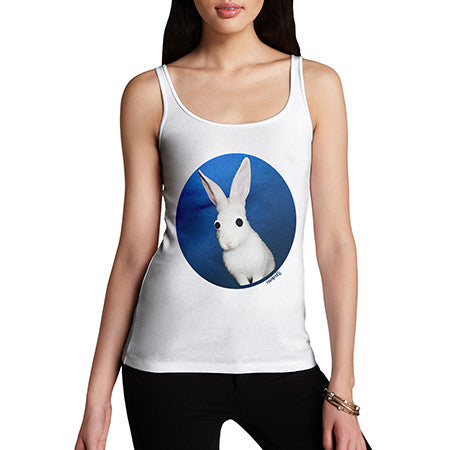 Womens Googly Eyes Bunny Tank Top