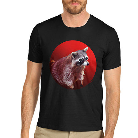 Mens Googly Eyes Racoon T-Shirt