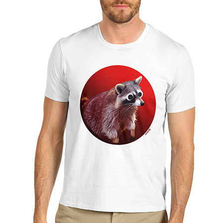 Mens Googly Eyes Racoon T-Shirt