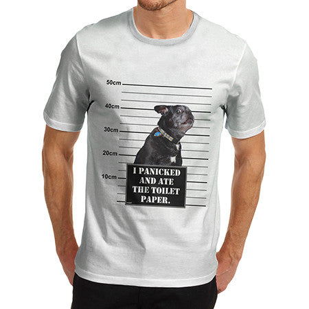 Mens Pug Mugshot T-Shirt