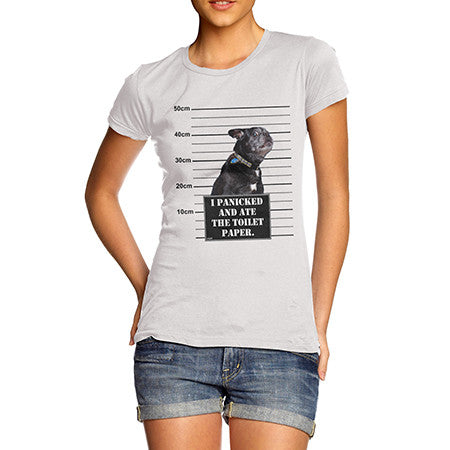 Womens Pug Mugshot T-Shirt