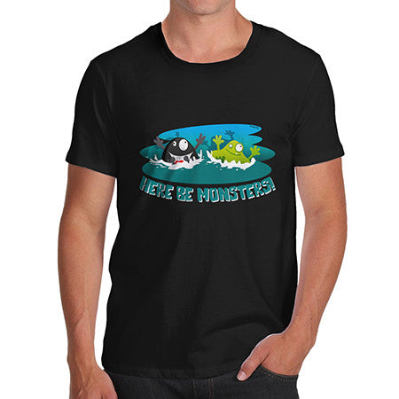 Mens Here Be Monsters T-Shirt