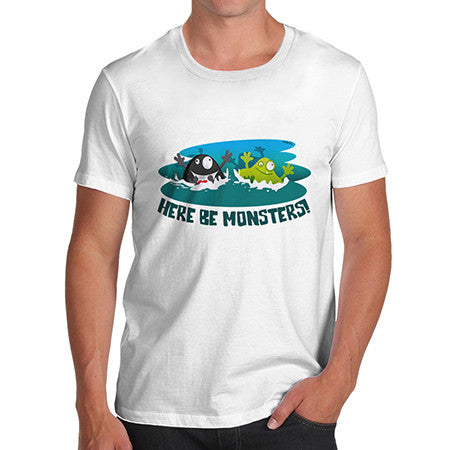 Mens Here Be Monsters T-Shirt