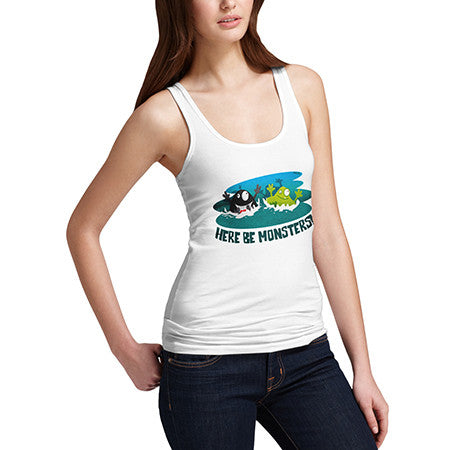 Womens Here Be Monsters Tank Top