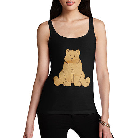 Womens Puzzled Bear Look Tank Top