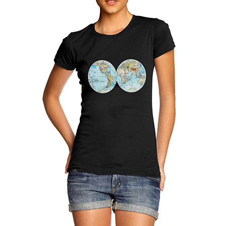 Womens World Map T-Shirt