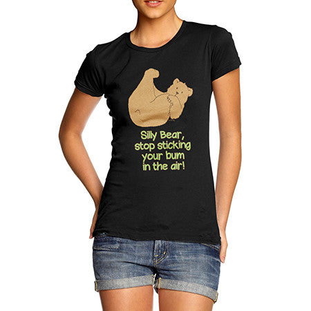 Womens Silly Bear Bum T-Shirt