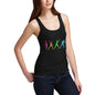 Womens Pitcher Throwing Baseball Silhouette Tank Top