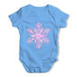 Pink Snowflake Baby Grow Bodysuit