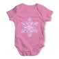 Pink Snowflake Baby Grow Bodysuit