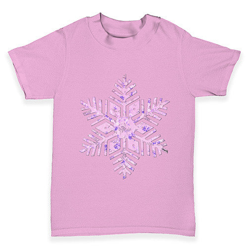 Pink Snowflake Baby Toddler T-Shirt