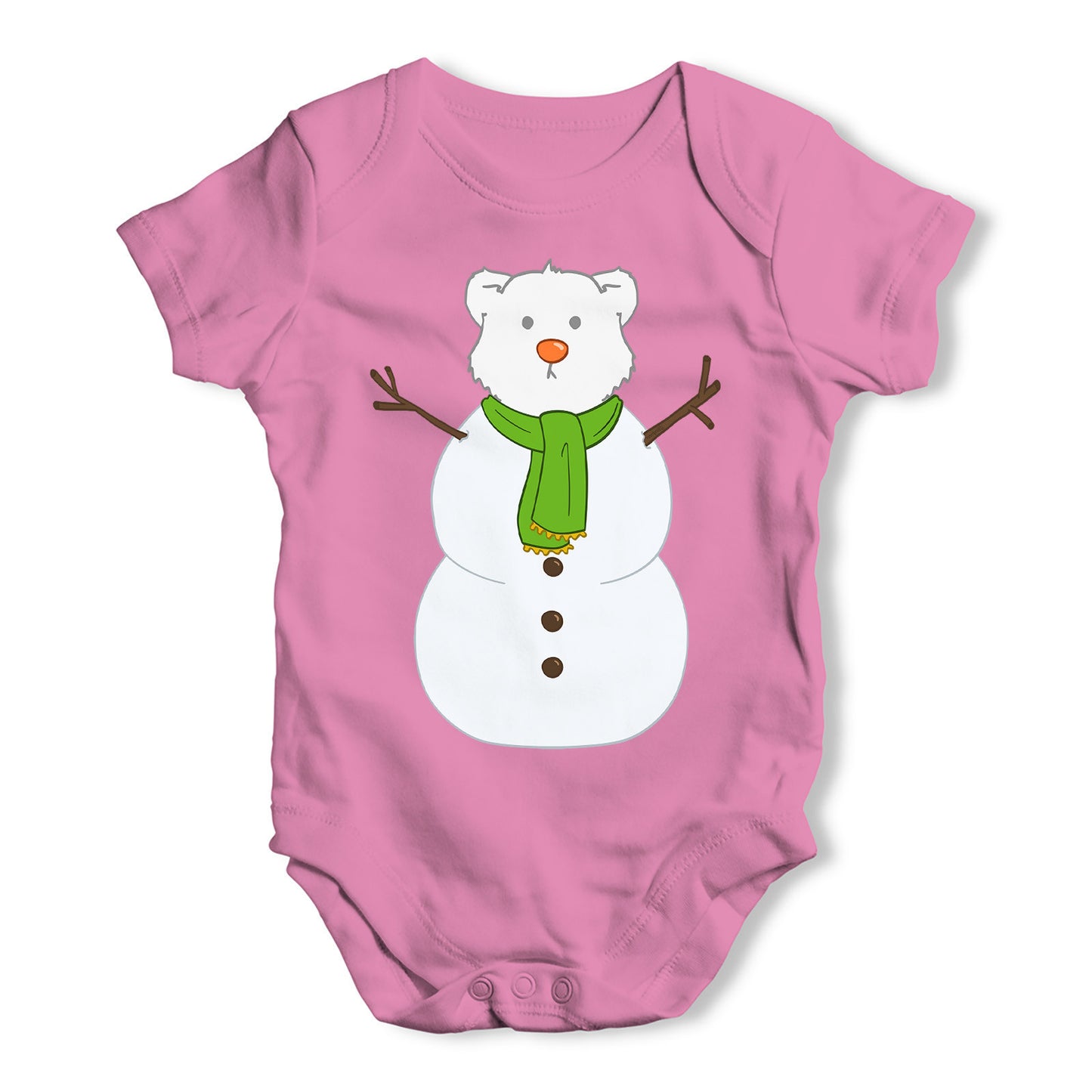 Polar Bear Snowman Baby Grow Bodysuit