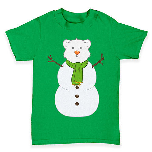 Polar Bear Snowman Baby Toddler T-Shirt