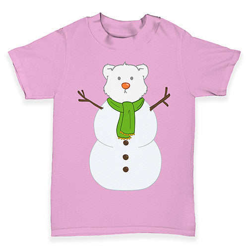 Polar Bear Snowman Baby Toddler T-Shirt